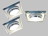 Trango 3er Set 6729S-03M36K LED Einbaustrahler *CRYSTAL* Deckenlampe aus Echtglas inkl. 3x 5 Watt CCT Farbtemperatur Steuerung 2700K-4000K-6500K LED Modul, Einbauleuchte, Deckenleuchte, Downlig