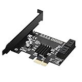 MZHOU PCIe 2.0 x 1 zu SATA III 4-Port-Adapterkarte Marvell-Chipsatz ohne Raid für IPFS-Mining und Hinzufügen von SATA 3.0-G