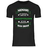 wowshirt Herren T-Shirt Fußball Trikot Hannoveraner Hannover, Größe:L, Farbe:Black
