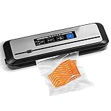Inkbird Vakuumiergerät INK-VS01, Vakuumierer für trockene und feuchte Lebensmittel, Lebensmittel bleiben länger frisch, Folienschweißgerät mit eingebautem Cutter für das Sous Vide G