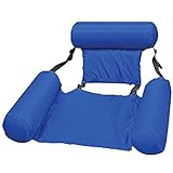 XinLuMing Aufblasbares Schwimmbett Wasser-Hängematte Loungesessel Water Chair Float Stuhl Pool Lounge Luftmatratze Pool Lounge Matratzen Pool Liege Wasserliege Zubehör (Color : A)