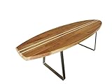 ICEBORN Surfboard Aloha 118cm Eiche Edelstahl Couchtisch Wohnzimmertisch Sitzbank Lowboard TV-Board Manufak