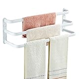 Handtuchregal Wandmontage Handtuchstange Ohne Bohren Handtuchhalter Rostfreier Selbstklebend Space Aluminium für Bad und WC,Gold,1 Schicht 40
