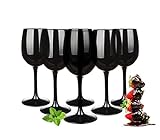 Weingläser Set 300ml im 6er-Pack Schwarze Rotweingläser Weißweingläser Weink