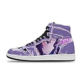 Comic Herren und Damen Schuhe Mode Cool Animation Printing Custom High Top Atmungsaktive Basketballschuhe Animation Lace Up Art Outdoor Laufschuhe, farbig, 40 2/3 EU