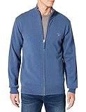 GANT Herren Superfine Lambswool Zip CARDIGA Strickjacke, Stone Blue Melange, XL