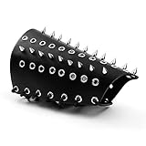 Eigso Punk Gothic Tülle Armband Gantlet mit Niet Spikes Protector Cuff Retro Armor für Männer F