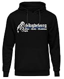 Magdeburg Ehre & Stolz Männer und Herren Kapuzenpullover | Fussball Ultras Geschenk | M1 FB (M)