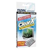 Fluval Clear X Filter Pads, gegen Phosphat, Nitrit und Nitrat, für alle Filterarten geeignet, 4er Pack, 1 Pad behandelt 60