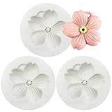 3 Stück 3D Silikon Blume Silikon Blumen Trocknen Harz Formen Blume Silikon Gussformen Silikonform Seifenform Silikonformen Seife Kerzengießform Gießform Blume Silikonformen Epoxidharz Formen Schmuck