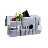 seguryy Bett Organizer Zum Aufhängen Storage Caddy Betttaschen 12 Taschen groß, Caddy Organizer Storage Kabine Etagenbetten Sofa – 57,9 x 30 x 8 cm (Grau)