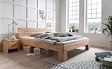 expendio Massivholzbett Erich 160x200 cm Kernbuche geölt Nako nach Auswahl Holzbett Doppelbett Ehebett Singlebett Bett Schlafzimmer, Set-Inhalt:B
