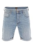 Lee Herren Jeans Short Regular Fit Kurze Stretch Shorts Baumwolle Bermuda Sommer Hose Blau w34, Größe:W 34, Farbe:Light Used (L73ESJWX)