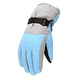 Ski Handschuhe für Kinder Winterhandschuhe Kinderhandschuhe Winter Warme Wasserdicht Winddichte Skihandschuhe Fäustlinge Handschuhe 6-11 Jahre Mädchen Skifahren Wandern Radfahren Outdoor-Ak