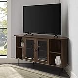 WE Furniture TV-Bank dunkel Nussbaum Einheitsgröß
