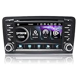 SWTNVIN DAB+ CarAutoPlay PX5 Android 10.0 Autoradio Stereo GPS Navigation Fits for Audi A3 S3 RS3 Sportback Bluetooth 5.0 DVD Player 7 Zoll HD Touch Screen Kopfeinheit mit WiFi DSP SWC FM 4GB+64GB