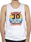 Shirtracer Geburtstagsgeschenk Geburtstag - Ich Bin Nicht 30 - Retro - M - Weiß - Geschenk - BCTM072 - Tanktop Herren und Tank-Top M