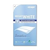 Onuge Bright White Teeth Whitening Strips Sensitive – Bleaching-Strips zur sanften Zahnaufhellung – Ohne Peroxid (für empfindliche Zähne / 28 Stripes / 14 Tage)