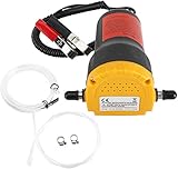 FreeTec 12V 60W Ölabsaugpumpe Dieselpumpe Ölpumpe Kraftstoffpumpe zum Ölwechsel Motoröl Heizö