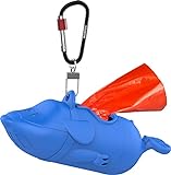 Hundekotbeutel Mit Beutelspender oder Nachfüllpack,Kreatives Styling,ABS-Karosserie,360 drehbare abschließbare Schnalle für Leine (Blau)