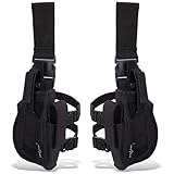 Black Snake® Tiefziehholster Set rechtes + linkes Beinholster - Schw