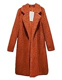 WBYFDC Damen Mantel Lammwolle Mittellange Plüsch Strickjacke Damen Jacke Herbst/winter Pullover Locker W