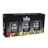 Grillido 3er Gewürz-Set I 1x 80g Geflügel-Gewürz, 1x 50g Grillgemüse-Gewürz, 1x 50g Kräuterdip-Gewü