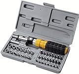 BDRKCC Sockelschlüssel Schraubendreher Set 41 in 1 Multifunktions-Präzision Torx-Sechskant-Stern-Bit-Schlüssel Set Magnetreparatur-Tool-Kit Hand-Werkzeug