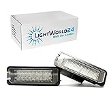 LIGHTWORLD24 LED Kennzeichenbeleuchtung Glühbirnen Nummernschildbeleuchtung Lampe 18 x SMD mit CanBus Fehlerfrei 6000K Xenon kaltweiß, 2 Stück, Für G-O-L-F 4 5 6 7