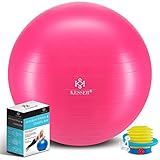 KESSER® Gymnastikball mit Luftpumpe Pumpe - Dicker Yogaball 75cm BPA-Frei | Sitzball Büro Anti-Burst als Fitness Yoga Core Büro-Stuhl als Fitness Kleingeräte, Balance Stuhl Gym-Home-Büro, R