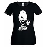 Team Braut - Damen T-Shirt Junggesellinnenabschied Team Braut Rock N' Roll, L, schwarz-W