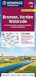 KOMPASS Fahrradkarte 3315 Bremen, Verden, Walsrode 1:70.000: reiß- und wetterfest mit Extra Stadtplänen (KOMPASS-Fahrradkarten Deutschland, Band 3315)
