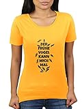 Der frühe Vogel kann Mich mal - Damen T-Shirt von KaterLikoli, Gr. L, Gold Yellow