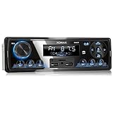 XOMAX XM-R277 Autoradio mit Bluetooth Freisprecheinrichtung, FM, 7 Beleuchtungsfarben, Handy Aufladen über 2. USB-Anschluss, USB, SD, MP3, AUX-IN, 1 DIN