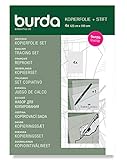 Burda Style Kopierset: Kopierfolie und Stift | Zum Abpausen | 4 Blätter 122 x 100 cm, Einheitsgröß