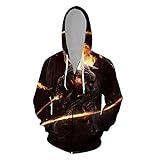 Unisex Hoodies Print HD Sweatshirts 3D Print Hoodie Sweater Mantel Tops Pullover Reißverschluss Cosplay Langarm Mit Mütze Sweatshirt Jacket The Hobbit Zip 4XL
