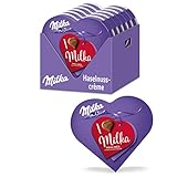Milka I Love Milka Pralinen 12 x 44g, Geschenkverpackung mit Pralinen aus Nuss-Nougat-Crème umhüllt von Alpenmilch Schok