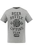 JP 1880 Herren Beer T-Shirt, grau Melange, XXL