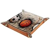 Valet Tablett Aufbewahrungskiste 20.5x20.5CM,Vergrabene Mauersteine ​​Fußball Basketb