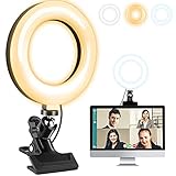 Ringlicht Melusen, 6'' Videokonferenz Beleuchtung Licht, Videokonferenz-Beleuchtungsset Zoom Licht, Webcam Licht, Ringlampe mit Clip für Videokonferenzen Video Calls Live-Stream Computer Laptop