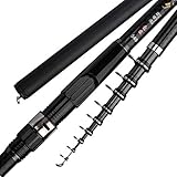 WENMENG2021 Teleskop-Angelruten Carbon-Rock-Angelrute Carp Rod Teleskop Sea Angelrute Teleskop-Spinnrute Ultrahart Reise Angelrute (Length : 5.4 m)