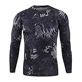 Herren Camouflage Langarmshirt Henley Shirt Rundhals Langarm Unterzieh T-Shirt mit mehrerer Farbe Herren Langarm Shirts Atmungsaktiv Casual Langärmliges Tops Regular Slim Fit Henley S