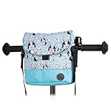 BambinIWelt Lenkertasche für Roller und Fahrrad, Fahrradtasche für Kinder, wasserabweisend, mit Schultergurt,für alle Puky Räder und Roller(Modell 6)