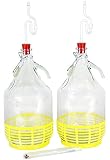 Wamat Starter-Set 7-teilig 2x5L Weinballon + Gumistopfen + alkoholmeter + Gärrö