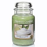 Yankee Candle Duftkerze im Glas (groß) | Vanilla Lime | Brenndauer bis zu 150 S