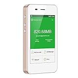 GlocalMe G3 4G LTE Mobiler WiFi Router, Keine SIM-Karte nötig, mit 1GB globalen Daten und 8GB EU Daten, Power Bank 5300 mAh Internationaler Hotspot für 144 Länder (Gold)