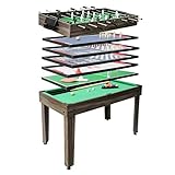 Mendler Tischkicker HWC-J15, Tischfußball Billard Hockey 7in1 Multiplayer Spieletisch, MDF 82x107x60cm - anthrazit-g