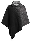 VAUDE Damen Women's Västeras Poncho, Black, Einheitsgröß