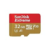 SanDisk Extreme microSDHC 32GB + SD Adapter + Rescue Pro Deluxe 100MB/s A1 C10 V30 UHS-I U3