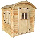 TIMBELA M505-1 Gartenhaus Kinder mit Holzboden - Spielhaus Garten Holz - Gartenhaus Holz Klein, B105xT130xH145